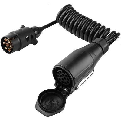 Tilbehør Trailer Bil Trailer, 7-polet Stik Trailer 7-13 Pin Spiral Kabel Forlængerstik, Forlængelse 2M til Kabel Trailer Systemer V 12