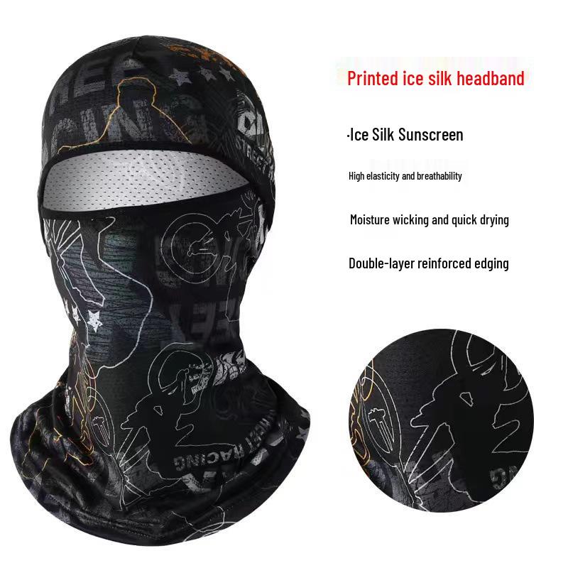 Ice Silk Anti-UV Cycling Face Mask: Summer Sunshade for Men & Women