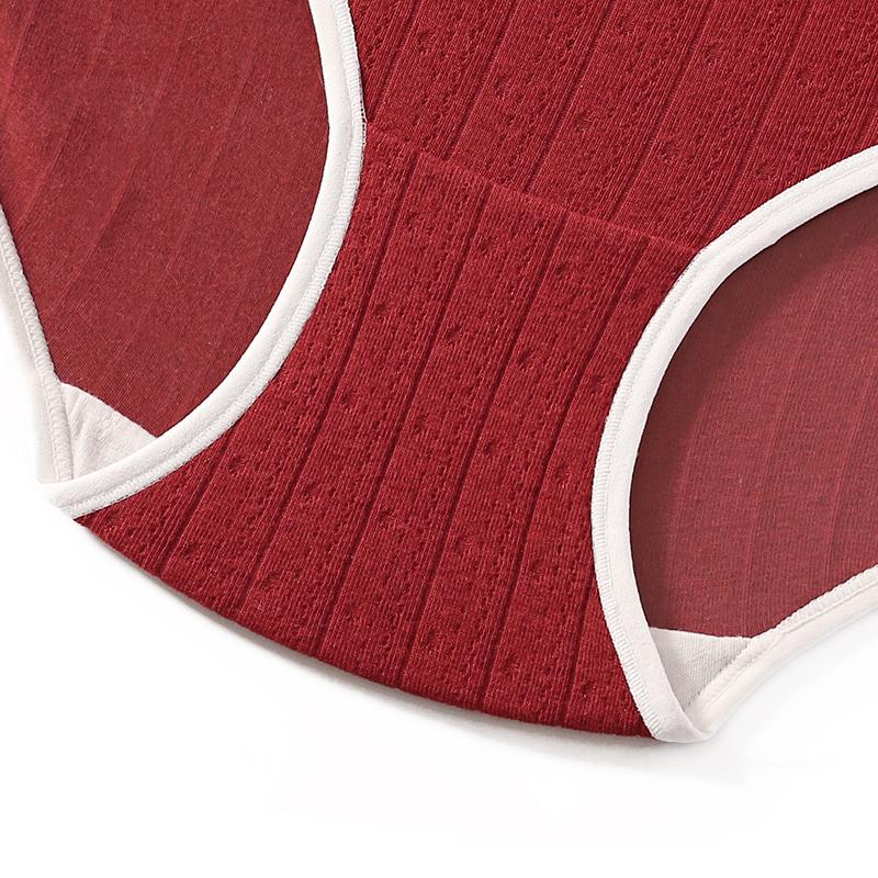 CINOON Women's Maillard Color Mid-Rise Panties Cotton Contrast Color Comfort Panties Trendy Stylish Body-Hugging Underwear