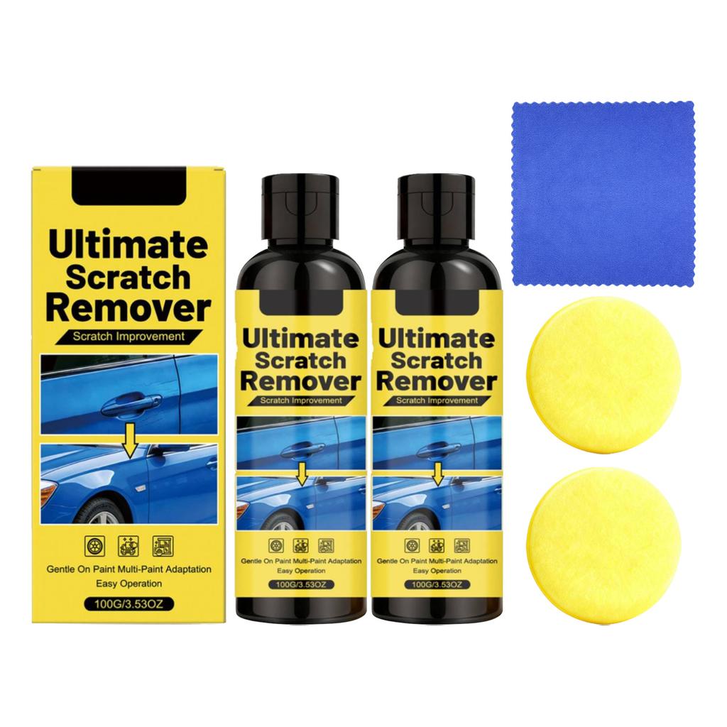 Ultimate Scratch Remover 100ml Scratch Repair Kit with Applicator Pad and Microfiber Cloth for Car Paint Surface Restoration and Scratch Improvement