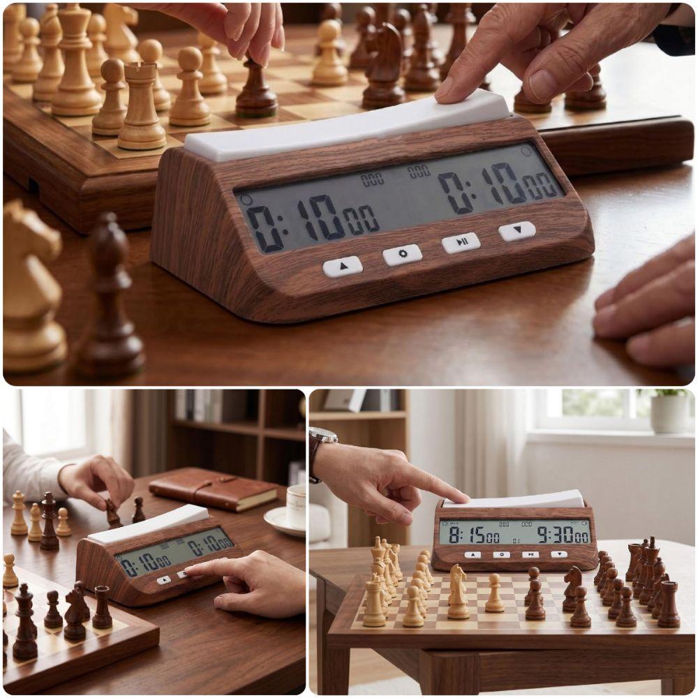 Compact Design Digital Chess Clock ABS Material Board Game Clock Chess Timer for Board Games