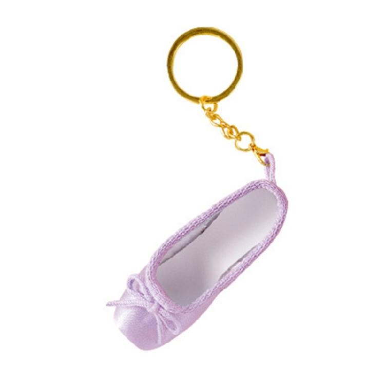 Cute Satin Ballet Shoe Keychain Handcrafted Pointe Shoe Charm Bag Pendant