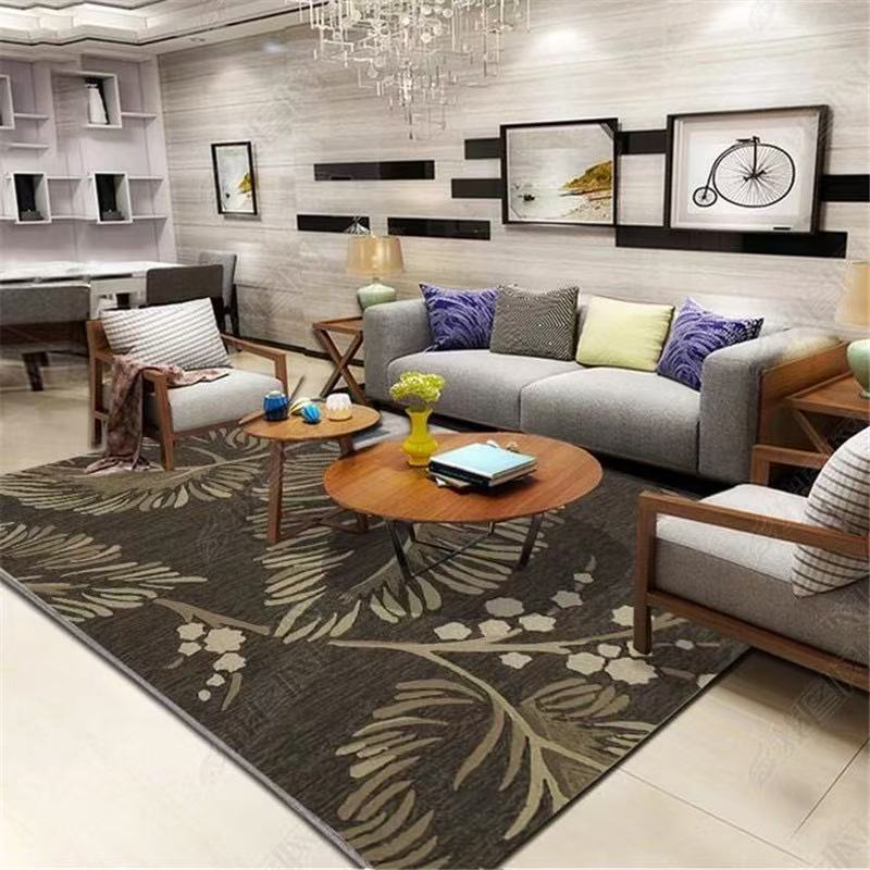 Light Luxury High-End Flannel Carpet Anti-Slip For Living Room Sofa Stain-Resistant Foot Mat For Bedroom Home Decoration