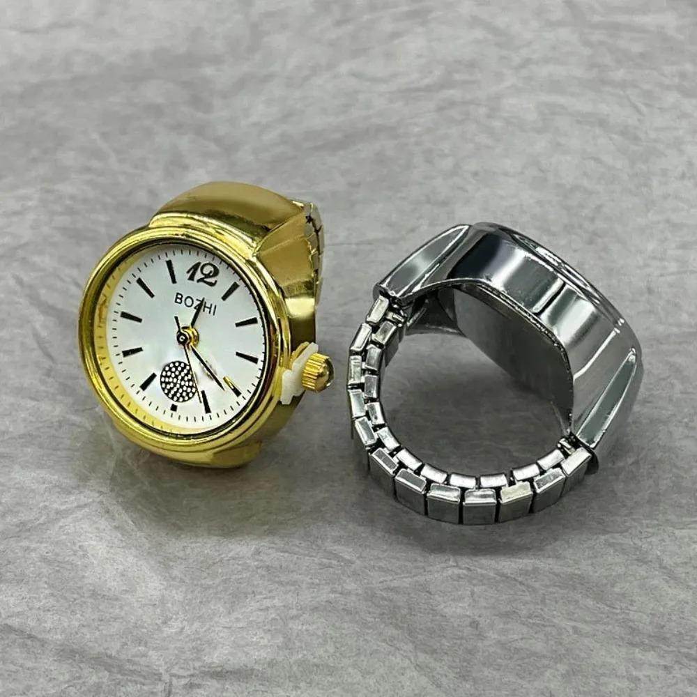 Bague Montre Doigt Numérique Quartz pour Femmes Hommes Couple Mini Montres Anneaux Bandeau Élastique Doigt Anneaux Punk Bijoux Montre Cadeau Adolescents