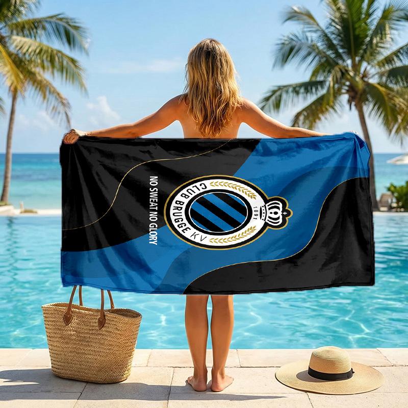 Club Brugge FC Print Quick Dry Beach Towel Microfiber Absorbent Portable Travel Swimming Towel