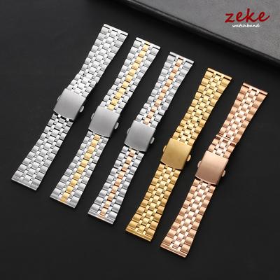Luxury Solid Stainless Steel Watch Band Strap 20mm 22mm for Tudor for Omega Metal Wristband Men Women Gold Universal Bracelet