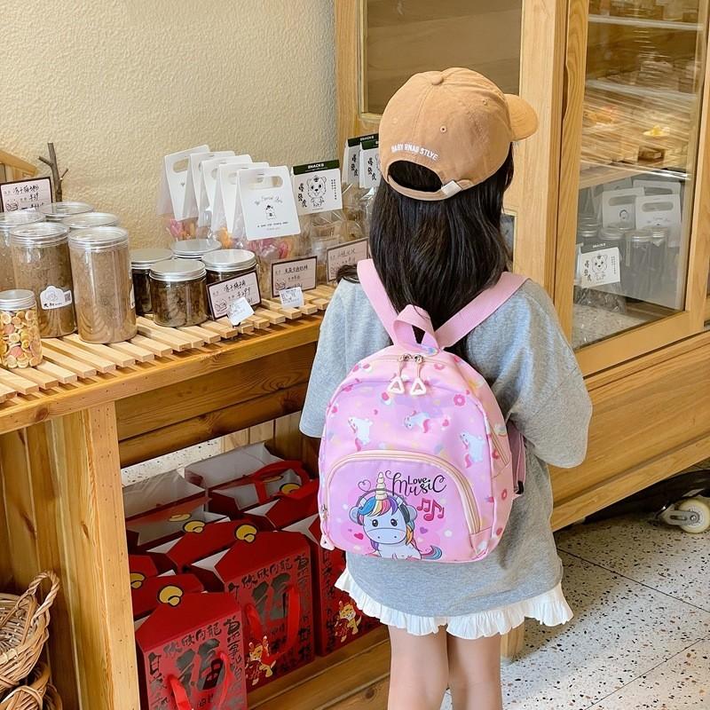 Adorable Unicorn Music Themed Kids Backpack Breathable Nylon Perfect For School
