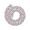 Men's Two-Tone 15mm Cuban Necklace with Flip Clasp and Full Diamond Accents