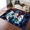 Mystical Blue Eye & Wizard Area Rug, Galaxy Fantasy Design Non-Slip Floor Mat