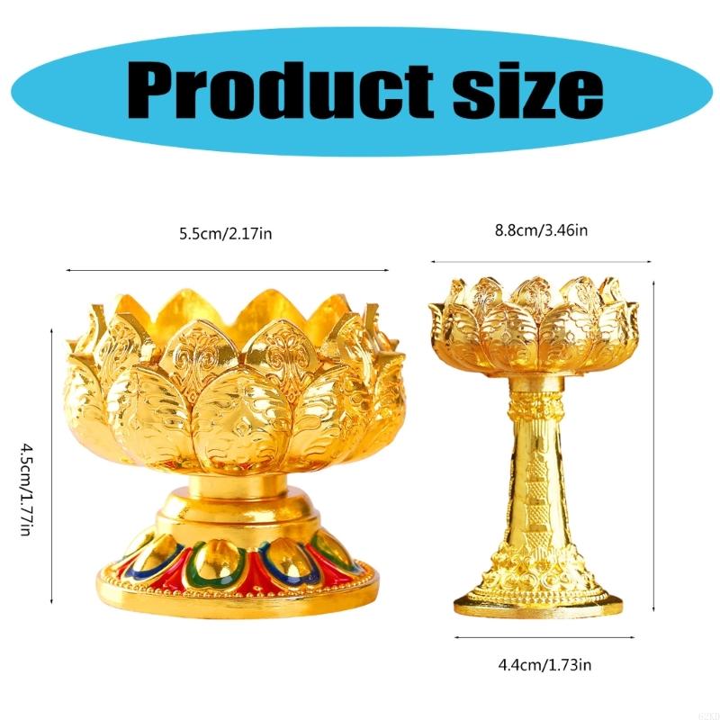 62KD Ghee Lamp Holder Home Table Centerpieces Lotuss Desk Holder
