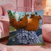 GGrizzy  the Lemmingss Cushion Cover Premium Comfort Reversible Pillow Cove Two in One Design for Any Room  Car Interior