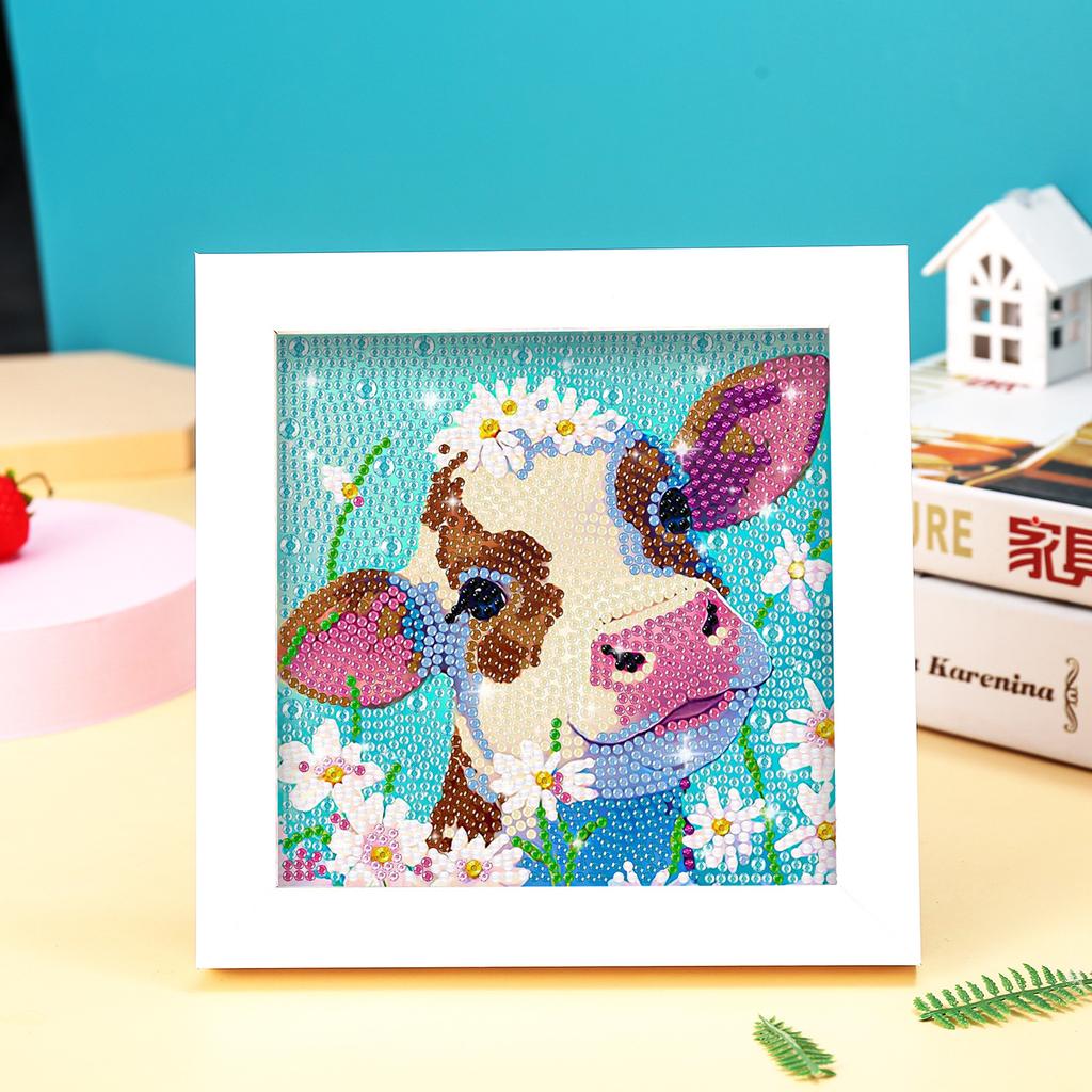 Kids Full Drill 5D Diamond Painting Kit, Cartoon Animal Handmade Diy Diamond Paste Decor Art