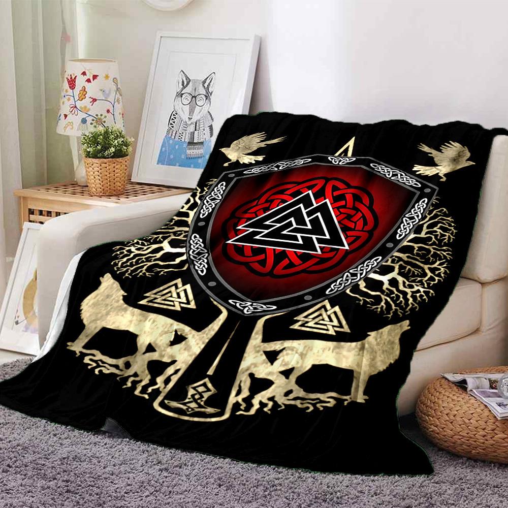 

1pc Celtic Shield Throw Blanket Soft Flannel, Cozy All Season Polyester Perfect for Home, Office 80cmx120cm