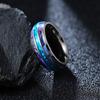 Shell Titanium Steel Jewelry Imitation Opal Men's Titanium Steel Ring