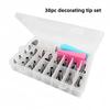 Icing Cream Piping Nozzle Tips Confectionery Pastry Bags Stainless Steel Nozzles Tip Cake Decoration 38Pcs Cake Decorating Tools