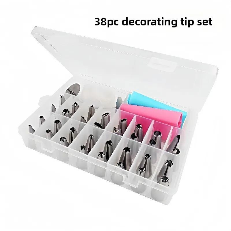 Icing Cream Piping Nozzle Tips Confectionery Pastry Bags Stainless Steel Nozzles Tip Cake Decoration 38Pcs Cake Decorating Tools