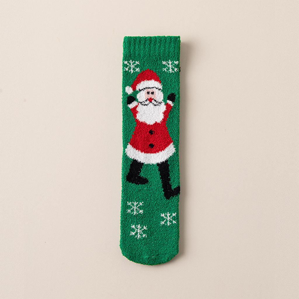 Women's Thick Warm Mid-Calf Sleep Socks Cute Cozy Floor Socks for Christmas