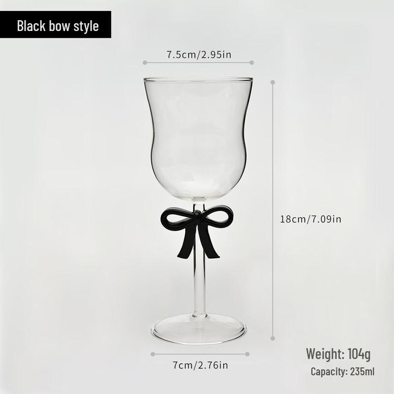 

Retro Stemmed Glass with Black Bow
