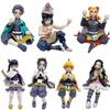 10-15cm Anime Demon Slayer Action Figure PVC Model Doll Collection Toy Car Figure Kamado Tanjiro Nezuko Sitting Ornaments