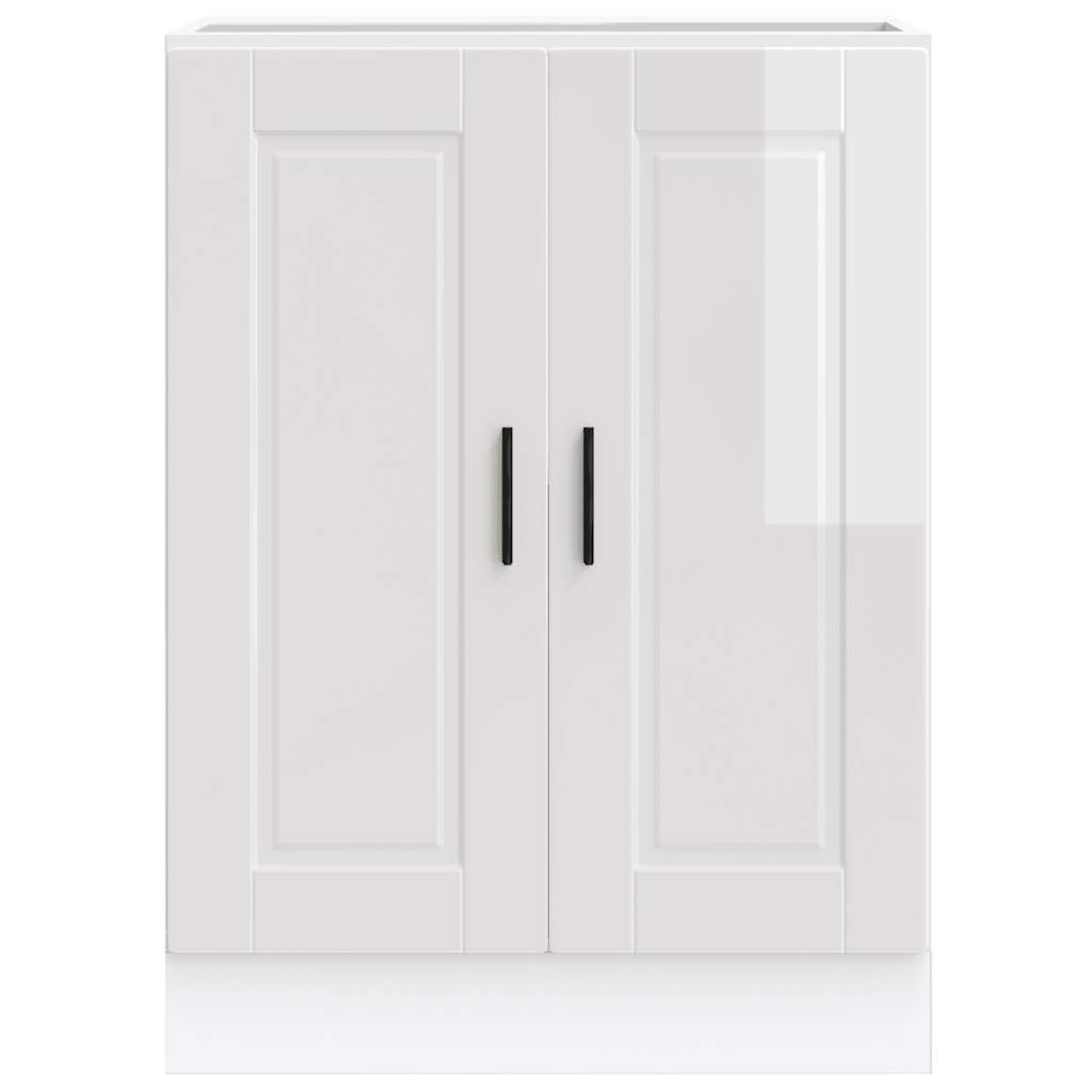 Vidaxl Kitchen Base Cabinet, Porto, White, Wood-based Material
