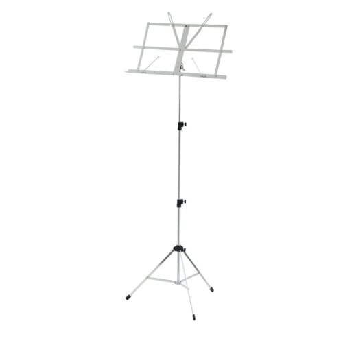 Kikutani KMS-3 Folding Music Stand, Lightweight Steel, Chrome Plated (Silver)