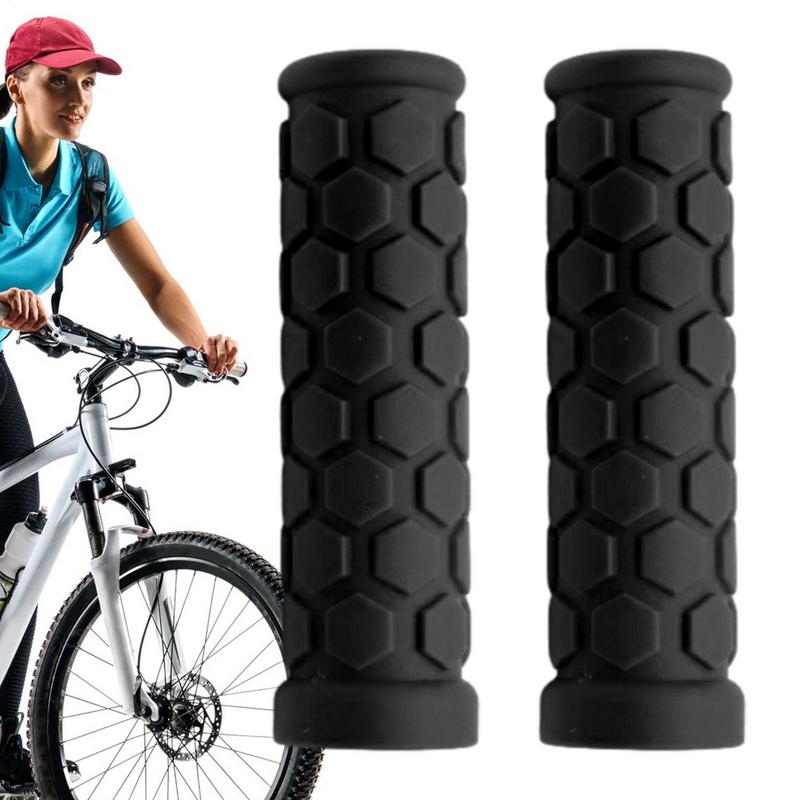 2PCS Bicycle Grips Mountain Handlebars Gloves Non-slip Rubber Grips Long And Short Cycling Equipment Bicycle Turn Handle Grips