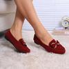 Elegant Butterfly-Knot Comfortable Suede Loafers Boat Shoes Comfort Slip-On Casual Walking Flats