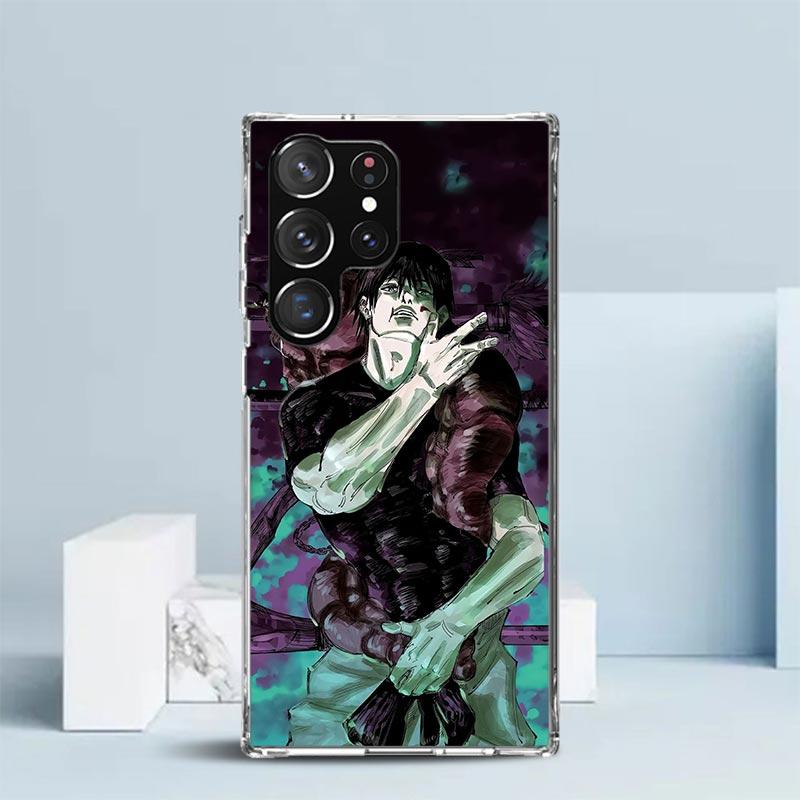 Kaisen J-Jujutsu Fushiguro Toji Phone Case For Samsung Galaxy S24 S25 Edge S26 Ultra S22 S23 Plus S21 + S20 FE Soft TPU Back Cov