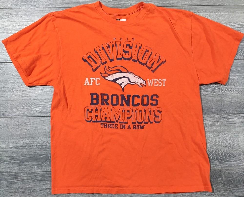 Broncos Shirt Mens XL Orange 2013 AFC West Champs NFL Football T-Shirt Tee Unisex T-Shirt M