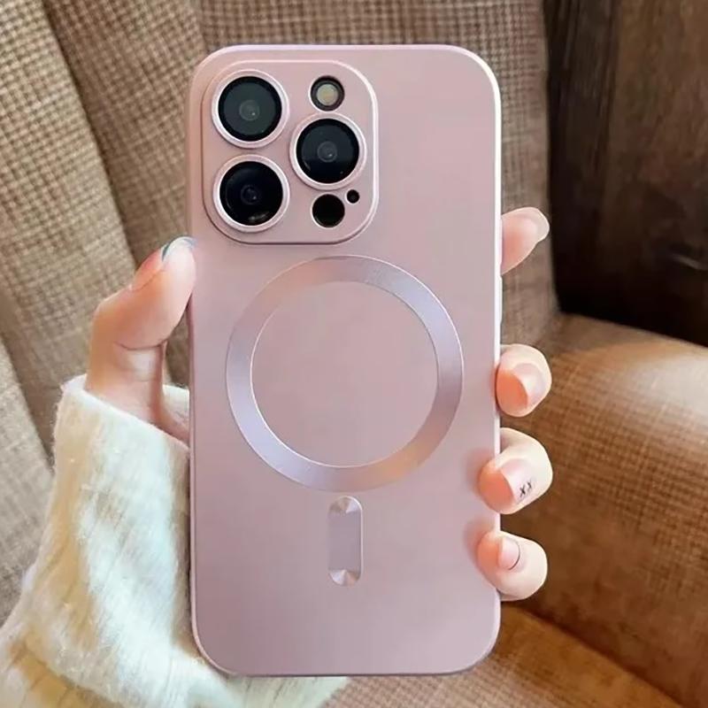 Luxury Matte For Magsafe Magnetic Wireless Charging Phone Case For iPhone 16 15 11 13 12 14 Pro Max Plus Shockproof Soft Cover