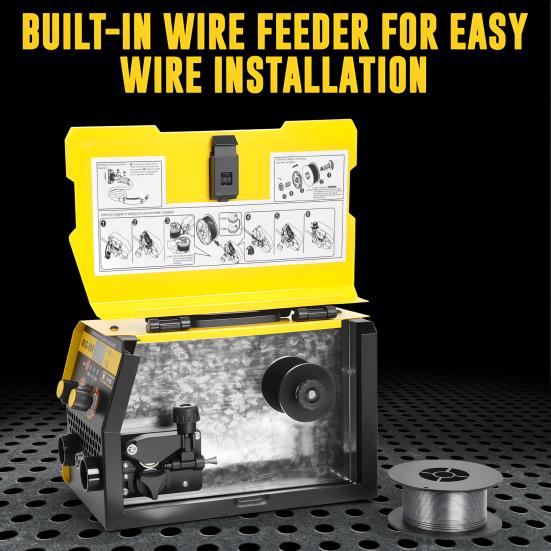 3-in-1 Gasless MIG Welder, 140A Portable Welding Machine, 110V/220V Dual Voltage with LED Display