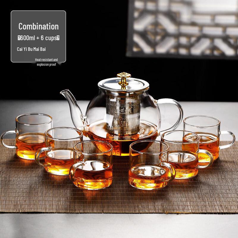 ZISIZ Heat-Resistant Glass Boiling Tea Pot