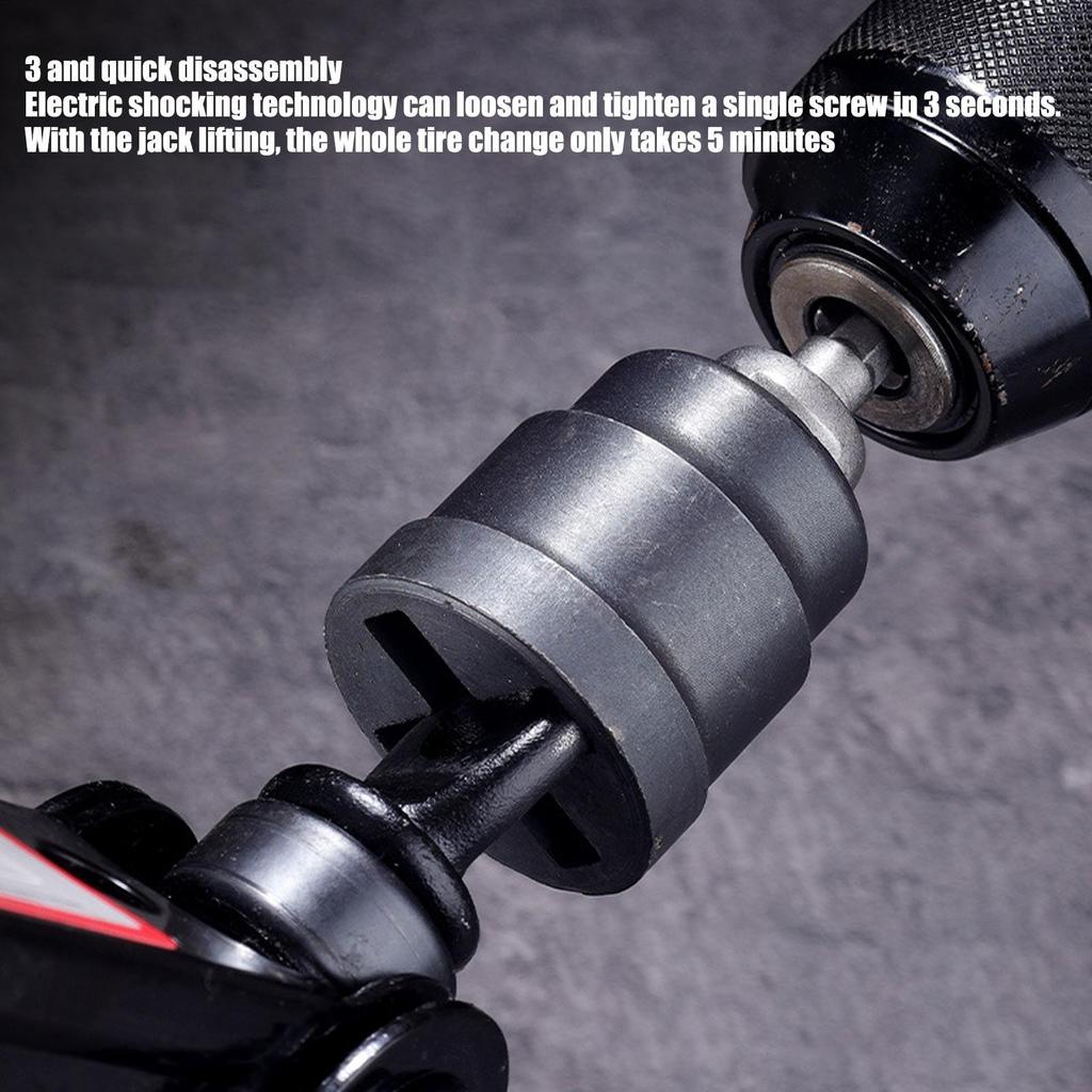 Car Jack Adapter Jack Socket Adapters for Hand Drill Rust-Resistant Converter Tool Change Attachment Accessories for Auto Repair