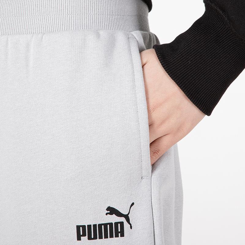 Puma Basic Sweatpants With Elastic Cuffs Women Bottoms Grey 671604-19