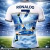 Ronaldo's Summer 3D Printed Family Wear Football Jersey T-shirt Is Loose and Comfortable Suitable for Outdoor Wear
