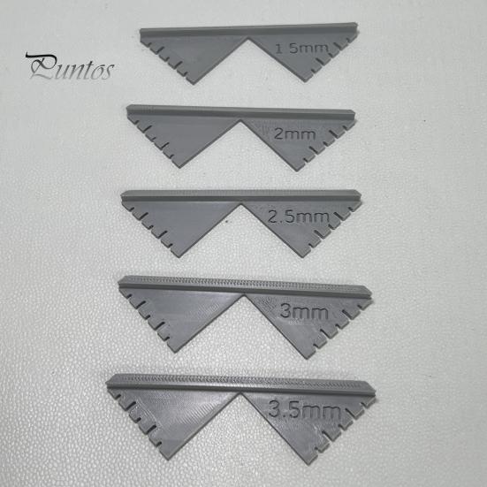 Bookbinding Alignment Tool 5Pcs/Set Corner Cutting Jigs, Binding Tools, 1.5mm 2mm Precision Supplies 2.5mm 3mm 3.5mm Plastic Measurement Rulers