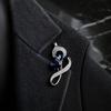Elegant Brooch Pin Women Rhinestone Flower Pin, Sparkling Floral Lapel Daily Wear Jewelry Decorative Accessory for Coats Dresses Suits Vintage Badge