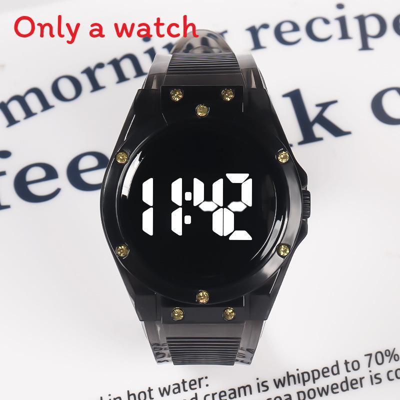 

Student Fashion Digital Watch With Night Glow And Resin Strap For Girls чорний