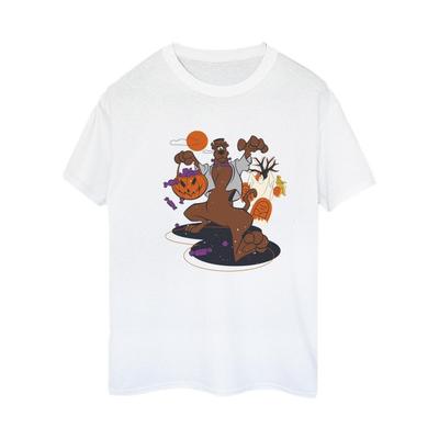 Womens/Ladies Jack-o-Lantern Cotton Boyfriend T-Shirt