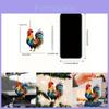 Festive Christmas Acrylic Rooster Flat Decoration For Car Interior Ornament