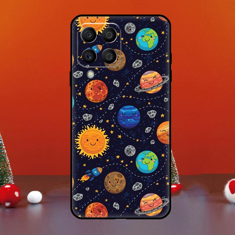 Magic Space Moon Planet For Samsung Galaxy M06 M16 M14 M34 M54 M11 M21 M31 M13 M33 M35 M53 M55 M15 M12 M32 M52 Case