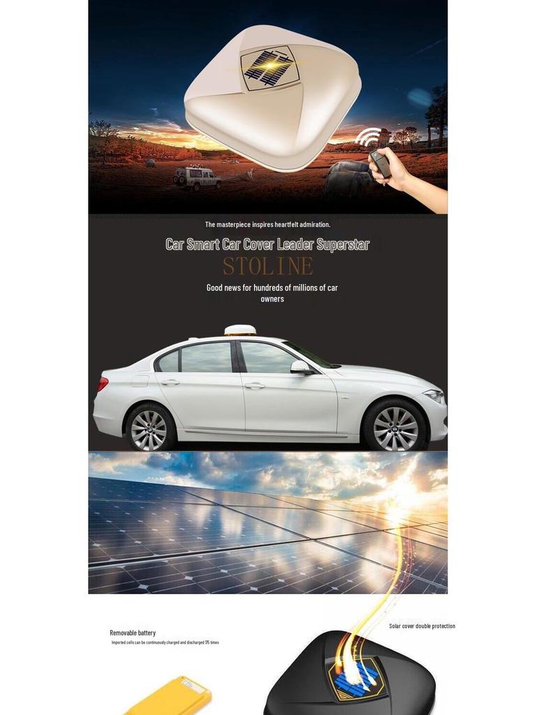Automatic Solar Car Cover with Remote for Sun, Heat, Rain, Snow & Frost Protection