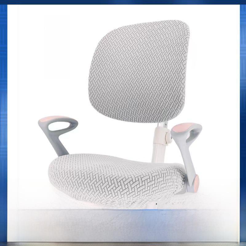 Rutschfester, elastischer Stuhl- und Hockerbezug mit Fischgrätenmuster für Kinder