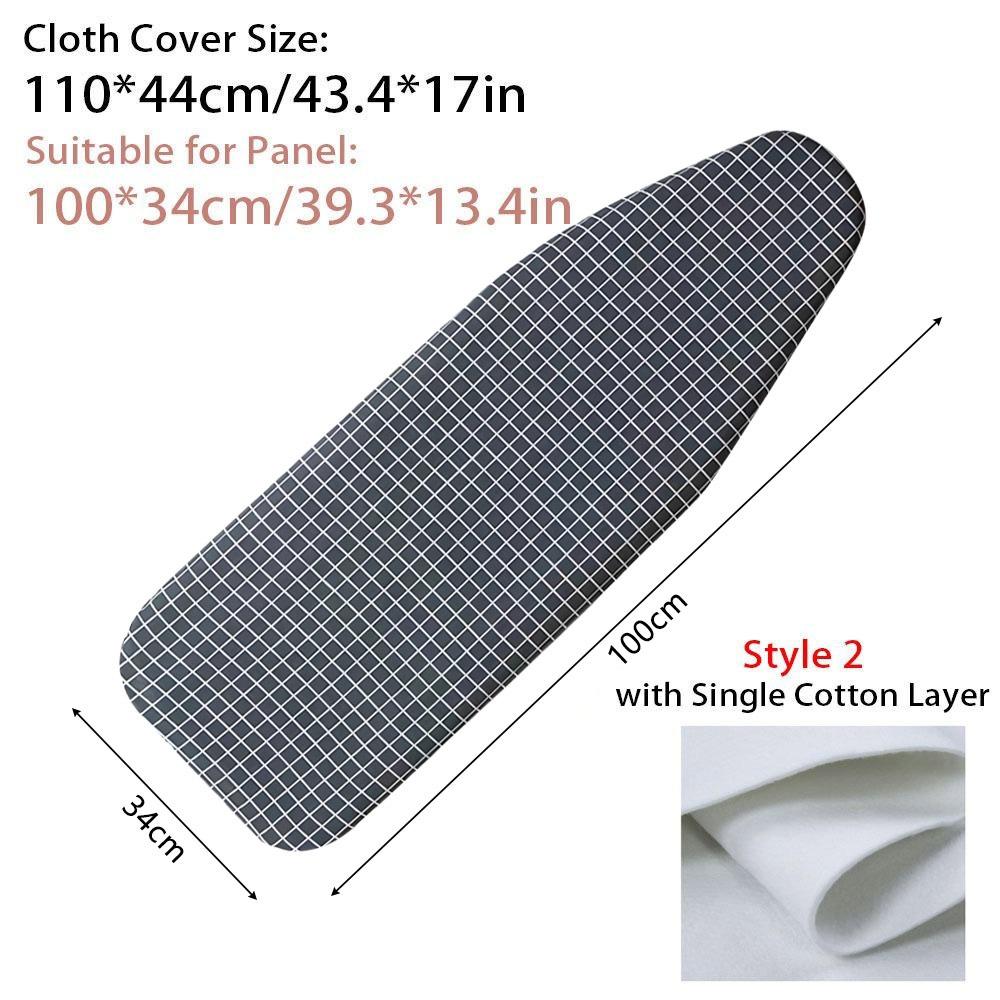 1Pcs With Elastic Edge Ironing Board Cover Stain Resistant Thick Cotton Padding Iron Heat Shield Universal Cloth Cover