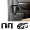A03E-For Toyota Alphard 40 Series + Car Inner Middle Door Handle Bowl Cover Trim Frame Sticker Replacement Bright Black