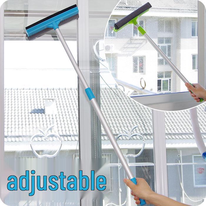 Dual-Sided Window Squeegee with Detachable, Extended Handle