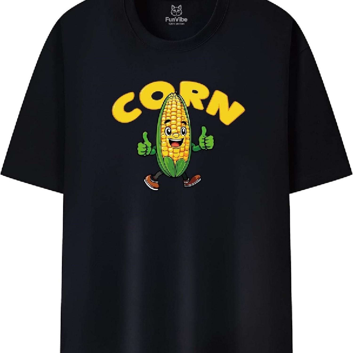 

Corn Unisex Word Pattern T-Shirt XXXXXL чёрный