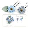 3-Piece Tsumami Zaiku Hair Accessory Set for Coming-of-Age Ceremony, Furisode Kimono, Hakama, Graduation, Yukata, and Juzansai - Floral Kanzashi