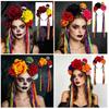 Faixa de Cabeça com Design de Flor de Caveira Para Festa de Halloween Leve Confortável Aro de Cabelo Faixa de Cabelo Única Acessório de Cabeça para Cosplay