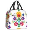Poland Folk Roosters Lunch Bag Women Cooler Thermal Insulated Polish Floral Print Lunch Box for Children School Food Picnic Bags